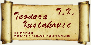 Teodora Kušlaković vizit kartica